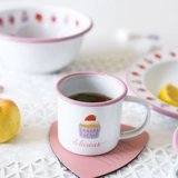 Bobao Original Strawberry Heart Series серия эмалевой посуды Эмалевая фарфоровая чаша Дети пьют водяной чашка клубничная чаша эмалевая тарелка