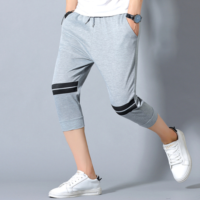 Cắt quần của nam giới quần âu Slim Hàn Quốc phiên bản của quần xu hướng hoang dã thanh niên trai quần short phần mỏng 7 quần nam