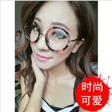 Retro Black Frame Myopia Big Frame Glasses Женская круглая корейская версия круглая рамка Большая круглая лицо леопардовые очки рамы женская доска полная рамка