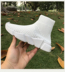 2018 mùa xuân và mùa hè mới đàn hồi bay dệt vớ giày cao để giúp sneakers trọng lượng nhẹ kích thước lớn bình thường trắng triều nam giới và phụ nữ giày Giày cao gót