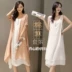 Mùa hè thai sản dress dress 2018 new loose kích thước lớn mang thai váy dài mùa hè ăn mặc phụ nữ mang thai hai mảnh váy