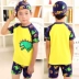 Trẻ em của Bé Chia Áo Tắm Đồ Bơi Bơi Cap Swimsuit Bé Cậu Bé Sinh Viên Kính Bãi Biển Bơi Túi Set