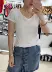Áo thun tay ngắn màu Motu 1710 phiên bản mới của phụ nữ phiên bản Hàn Quốc phiên bản tự tu của chiếc áo sơ mi tay dài sinh viên hoang dã chạm đáy - Áo phông Áo phông