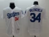 MLB Dodgers Jersey Dodgers Đồng phục bóng chày 34 VALENZUELA Đào tạo thi đấu tay áo ngắn màu xanh và trắng - Thể thao sau