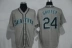 MLB đội thủy thủ đồng phục bóng chày lần thứ 24 GRIFFEY trắng xám xanh Mariners áo ngắn tay áo thi đấu - Thể thao sau quần áo thể thao mùa đông Thể thao sau