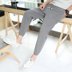 Mùa hè của nam giới linen quần âu Hàn Quốc phiên bản của xu hướng của tự trồng chân 9 điểm quần feet cotton và linen chín quần quần nam Crop Jeans