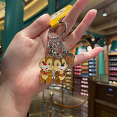 Брелок 上海迪士尼奇奇蒂蒂钥匙扣金属挂件钥匙圈汽车钥匙扣书包挂件饰品 Disney