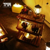 TNR На открытом воздухе три старинные полки лагерь для барбекю стойки с твердым деревом