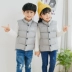 Áo phao cotton trẻ em mới có cổ bé trai dày lên xuống áo vest cotton mùa thu và mùa đông bé gái mặc áo vest cotton ấm áp mặc - Áo ghi lê