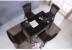 Wicker ghế ba mảnh bàn ăn và ghế phòng khách năm mảnh giải trí dệt ghế nhà hàng mây kết hợp đồ nội thất ghế mây - Bộ đồ nội thất