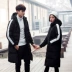 Cotton nam dài mùa đông bông áo khoác sinh viên kích thước lớn trên đầu gối Hàn Quốc những người yêu thích bánh mì vài áo khoác trùm đầu của phụ nữ áo khoác