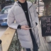 Mùa đông mới bông áo khoác Hàn Quốc phiên bản của người đàn ông áo dài trùm đầu dày ấm bông áo khoác vài xuống áo khoác Trang phục Couple