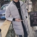 Mùa đông mới bông áo khoác Hàn Quốc phiên bản của người đàn ông áo dài trùm đầu dày ấm bông áo khoác vài xuống áo khoác áo khoác nam kaki Trang phục Couple