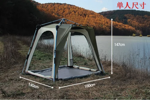 Уличная автоматическая двухэтажная ветрозащитная палатка для рыбалки для двоих, полностью автоматический