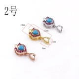 Подвеска, бирюзовая изумрудная застежка из нефрита из воскового агата, серебро 925 пробы