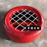 Цветоокрашенные украшения шин Творческие ремесла Творческая трансформация сетка стул баллада декорирование детского сада