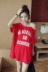 Mùa hè thai sản dress strapless ngắn tay áo thời trang Hàn Quốc phiên bản của lỏng dài T-Shirt váy kích thước lớn phụ nữ mang thai đáy áo Áo thai sản