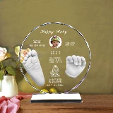 Детские отпечатки рук и ног, индивидуальный сувенир для новорожденных, детский браслет из кварца ручной работы