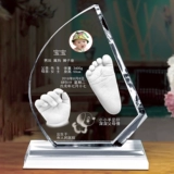 Индивидуальный браслет из кварца, отпечатки рук и ног, кисть для письма, подвеска