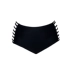 Quần bikini màu đen Đáy eo cao Cutout đồ bơi nữ gợi cảm - Bikinis
