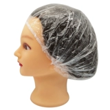 Одноразовая пластиковая водонепроницаемая шапочка для душа, белая шапочка для волос, для салонов красоты