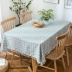 Khăn trải bàn đơn giản kẻ sọc nhỏ Nhỏ Nhật Bản Bàn ăn Vải Bàn cà phê Bàn Vải lanh Nghệ thuật TV Tủ Bắc Âu Khăn trải bàn