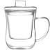 Cốc trà thủy tinh chịu nhiệt cao borosilicate có nắp ba mảnh thân cốc cốc văn phòng lọc tách trà tách trà - Tách