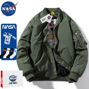 NASA Thủy triều Mỹ thương hiệu MA1 Phi công Không quân áo khoác nam cặp đôi ins retro đồng phục bóng chày mùa thu và mùa đông áo khoác dày