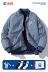 Áo khoác bomber dáng rộng phong cách Mỹ đồng thương hiệu NASA cặp đôi nam thương hiệu hợp thời trang thu đông áo khoác bóng chày đệm bông dày