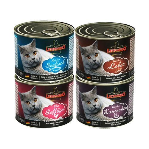 Германия импортировала Леонардо маленькая кошачья кошка мокрые ноги мокрые продукты 200G400G Сталированная кошка консервированная кошка