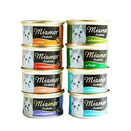 Германия Майамор Май Ми Мими маленький белый бар катал консервированный куриный лосось ласточка рыба 85 г кошка