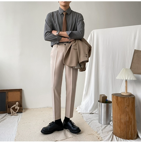 Весенняя трендовая рубашка для отдыха, тренд сезона, облегающий крой