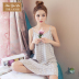 Hàn quốc phiên bản của dây đeo nightdress nữ mùa hè cotton phần mỏng V-Cổ sexy đồ ngủ dễ thương ngọt ngào cô gái dây đeo ăn mặc Đêm đầm