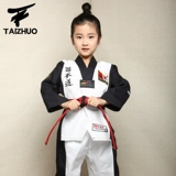 Детская быстросохнущая летняя летняя одежда для тхэквондо подходит для мужчин и женщин, в корейском стиле, длинный рукав