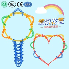 Детский конструктор 幼儿园桌面游戏建构区塑料拼装拼插益智玩具*软体编织花仙子积木