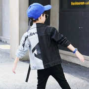 Áo khoác denim bé trai 2019 xuân hè mới Áo khoác trẻ em Hàn Quốc trong áo khoác mùa thu cho bé trai mùa thu - Áo khoác