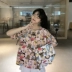 Mùa hè 2019 của nữ sinh Nhật Bản cô gái nhỏ tươi hoạt hình in áo sơ mi cổ tròn tay ngắn hoang dã - Cộng với kích thước quần áo