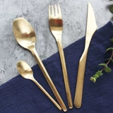 Посуда, золотой комплект, 3 предмета, полный комплект, европейский стиль, простой и элегантный дизайн