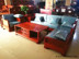 Sofa gỗ hồng mộc Burmese mới phong cách Trung Quốc phòng khách gỗ gụ đồ nội thất lớn trái cây gỗ hồng mộc rắn kết hợp hiện đại tối giản - Bộ đồ nội thất nội thất thông minh Bộ đồ nội thất