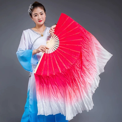 Танцующий длинный шелковый двусторонний скотч для танцевального шоу, градиент