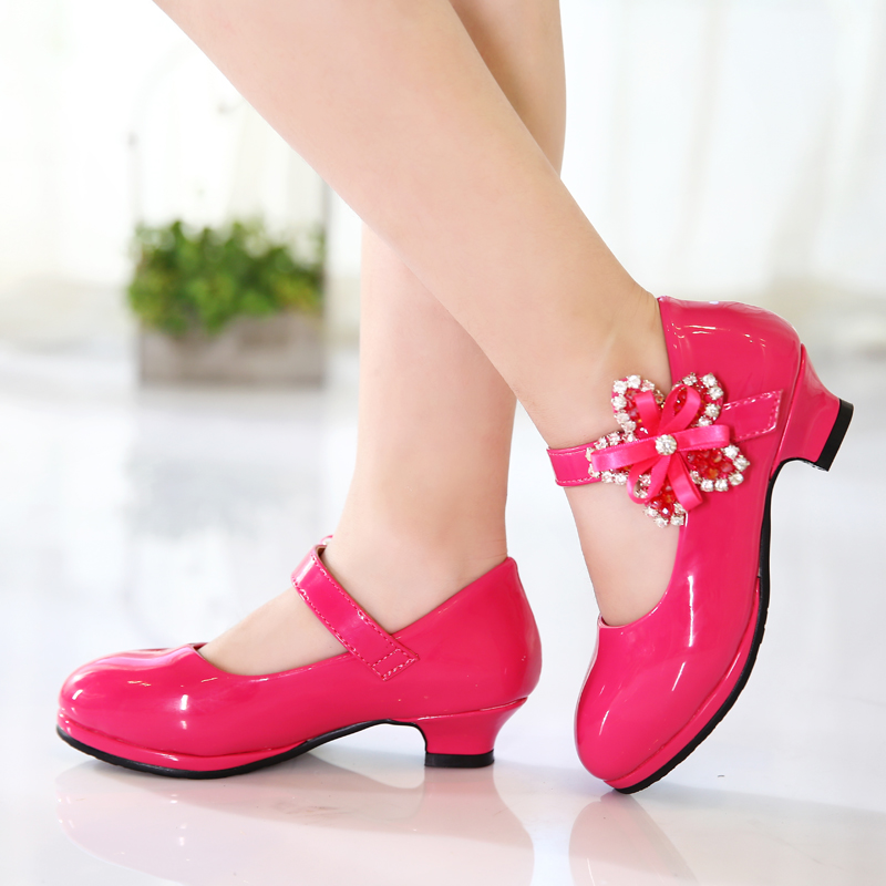 Children's leather shoes 4 spring 5 little girl 6 red 7 girls 8 high heels 9 princess 10 children 11 dance shoes 12 years old
