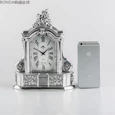 Будильник 意大利进口 linea argenti手工镀银欧式台钟时钟现代欧尚风 27cm