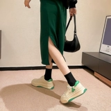 Tide, высокие кроссовки на платформе, спортивная обувь, повседневная обувь, коллекция 2023, из натуральной кожи