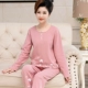 Mùa xuân và mùa thu trung niên mẹ đồ ngủ nữ cotton dài tay đồ ngủ phụ nữ trung niên mùa thu và mùa đông phù hợp với dịch vụ nhà - Nam giới