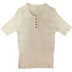 Của phụ nữ ngắn tay áo Hàn Quốc mùa xuân 2018 sinh viên bó sát V-Cổ knit polo shirt retro Hồng Kông hương vị T-Shirt áo thun tay lỡ Áo / áo thun