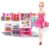 Barbie búp bê mô phỏng đồ chơi nhà bếp trẻ em gái chơi nhà đặt bé trai 3-6 tuổi dụng cụ nhà bếp nhỏ - Phòng bếp