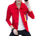 Nhanh tay người đàn ông màu đỏ với slim jacket nam Hàn Quốc phiên bản của xu hướng đồng phục bóng chày áo khoác mùa xuân tinh thần boy jeans dice Đồng phục bóng chày