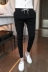 Xã hội quần nam mùa hè tinh thần nam 2018 mới quần rắn màu thường nam phiên bản Hàn Quốc của đôi chân tự tu luyện quần chín Crop Jeans