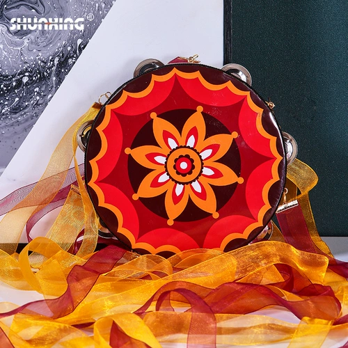 Музыкальные инструменты, игрушка, многоцветный музыкальный бубен, аксессуар с кисточками, китайская шпилька