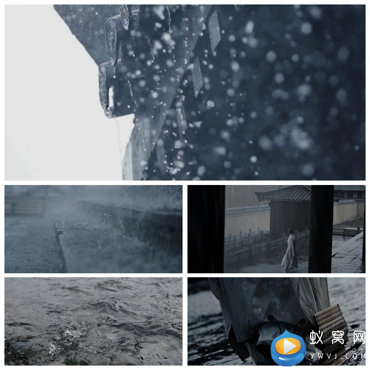 S1690 历史画面古代古人诗人下雨屈原投江 高清视频素材